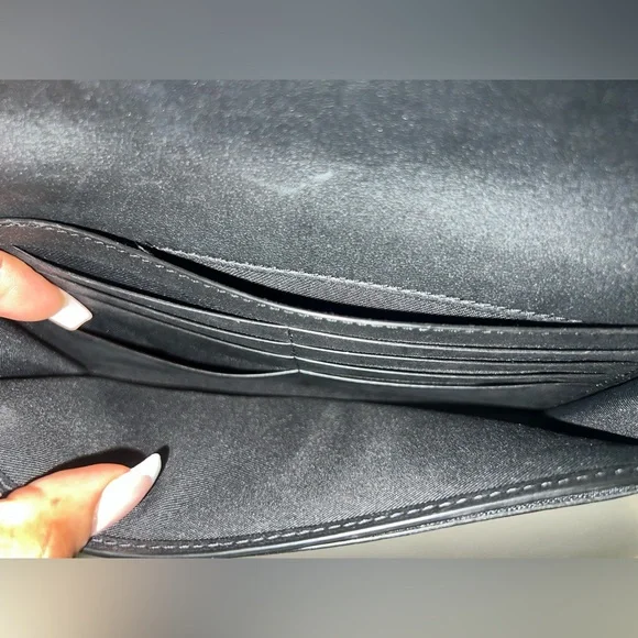 Coach Black Anna Foldover Clutch Crossbody - Picture 7 of 11